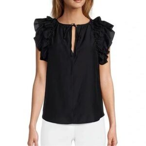 Antonio Melani Split V-Neck Blouse